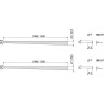 Рейка ALCAPLAST APZ904M/1000 из нержавеющей стали для пола с уклоном, правая