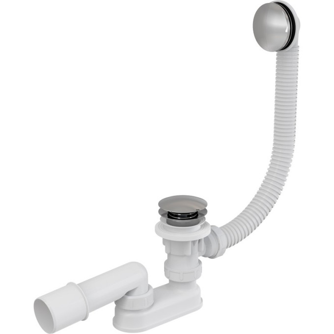 Сифон ALCAPLAST A504KM-100 для ванны click/clack металл, длина 100 см