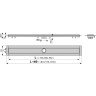Водоотводящий желоб ALCAPLAST APZ13-950 MODULAR из нержавеющей стали, модулярный